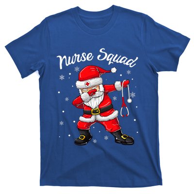 Christmas Scrub Tops Women Dabbing Santa Scrubs Nurse Squad T-Shirt