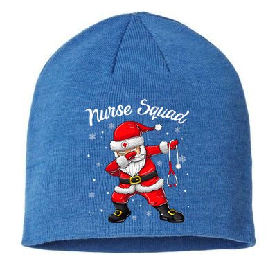 Christmas Scrub Tops Women Dabbing Santa Scrubs Nurse Squad Sustainable Beanie