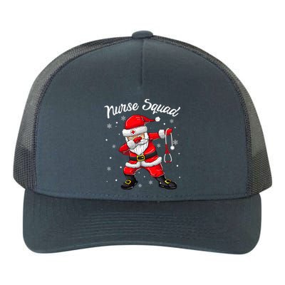 Christmas Scrub Tops Women Dabbing Santa Scrubs Nurse Squad Yupoong Adult 5-Panel Trucker Hat