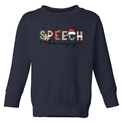 Christmas Speech Therapy Santa Claus Holiday Season Toddler Sweatshirt