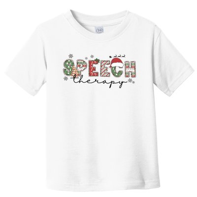 Christmas Speech Therapy Santa Claus Holiday Season Toddler T-Shirt