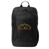 Camping Site Tent Trees Mountain Minimalistic Camp City Backpack