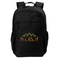 Camping Site Tent Trees Mountain Minimalistic Camp Backpack