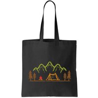 Camping Site Tent Trees Mountain Minimalistic Camp Bag