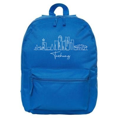 City Skyline Travel Souvenir Tourist Taiwan Taichung Gift 16 in Basic Backpack