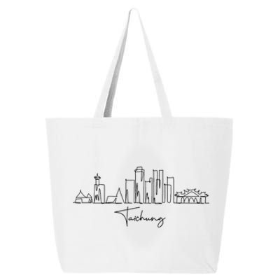 City Skyline Travel Souvenir Tourist Taiwan Taichung Gift 25L Jumbo Tote