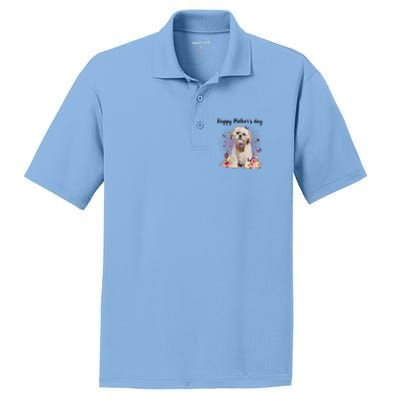 Cute Shih Tzu Mom Flower Happy Mother's Day Love Dog PosiCharge RacerMesh Polo