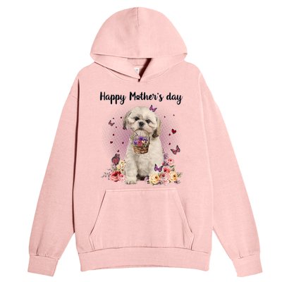 Cute Shih Tzu Mom Flower Happy Mother's Day Love Dog Urban Pullover Hoodie