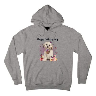 Cute Shih Tzu Mom Flower Happy Mother's Day Love Dog Tall Hoodie