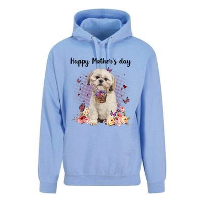 Cute Shih Tzu Mom Flower Happy Mother's Day Love Dog Unisex Surf Hoodie