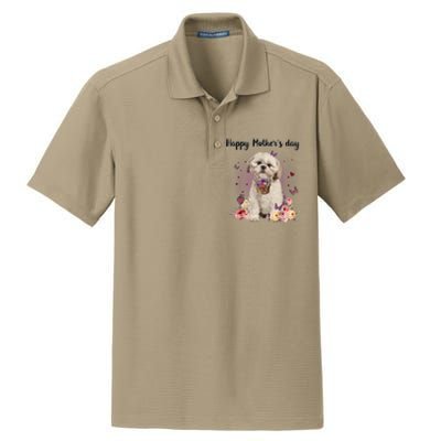 Cute Shih Tzu Mom Flower Happy Mother's Day Love Dog Dry Zone Grid Polo