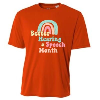 Cute Speech Therapist Gift Slp May Is Hearing And Speech Month Gift Cooling Performance Crew T-Shirt