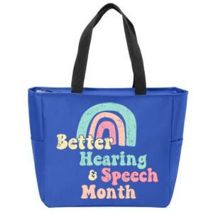 Cute Speech Therapist Gift Slp May Is Hearing And Speech Month Gift Zip Tote Bag