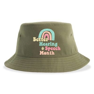 Cute Speech Therapist Gift Slp May Is Hearing And Speech Month Gift Sustainable Bucket Hat