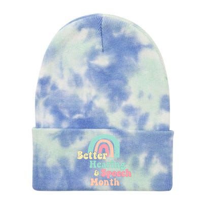 Cute Speech Therapist Gift Slp May Is Hearing And Speech Month Gift Tie Dye 12in Knit Beanie