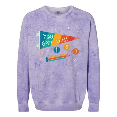 Cute State Testing Day Motivational Teacher You Got This Colorblast Crewneck Sweatshirt