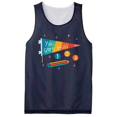 Cute State Testing Day Motivational Teacher You Got This Mesh Reversible Basketball Jersey Tank