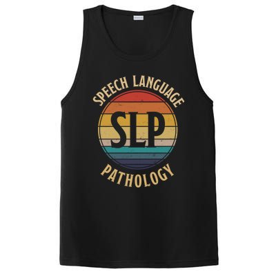 Cute Speech Therapist Gift Slp Speech Retro Vintage Sunset Gift PosiCharge Competitor Tank