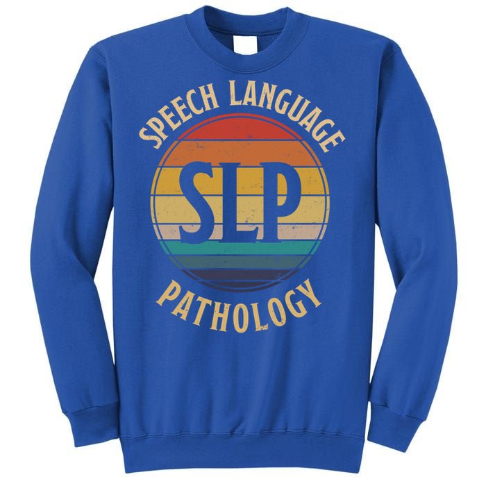 Cute Speech Therapist Gift Slp Speech Retro Vintage Sunset Gift Sweatshirt