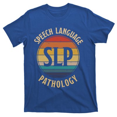 Cute Speech Therapist Gift Slp Speech Retro Vintage Sunset Gift T-Shirt