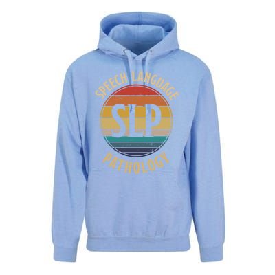 Cute Speech Therapist Gift Slp Speech Retro Vintage Sunset Gift Unisex Surf Hoodie