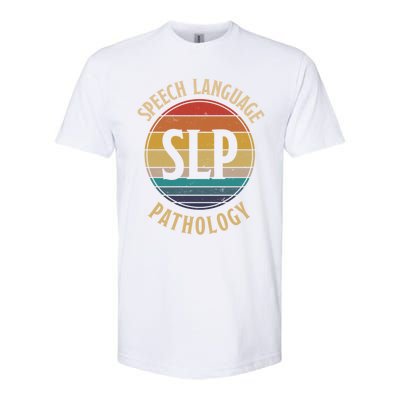 Cute Speech Therapist Gift Slp Speech Retro Vintage Sunset Gift Softstyle CVC T-Shirt