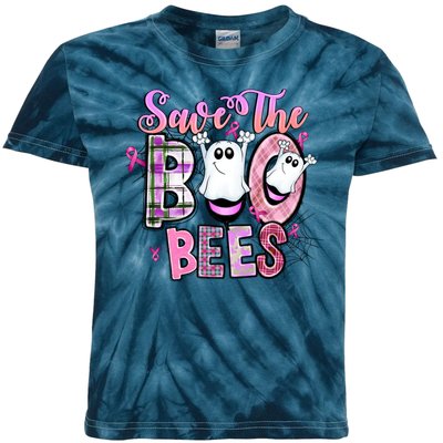 Cool Save The Boo Bees October Breast Cancer Kids Tie-Dye T-Shirt