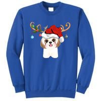 Cute Shih Tzu Xmas Gift Lighting Reindeer Shih Tzu Christmas Gift Sweatshirt