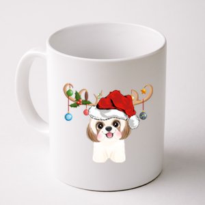 Cute Shih Tzu Xmas Gift Lighting Reindeer Shih Tzu Christmas Gift Coffee Mug