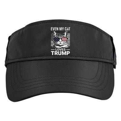 Cat Sunglasses Usa Flag Even My Cat Loves Trump Adult Drive Performance Visor