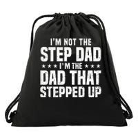 Cool Step Up Dad For Men Father Worlds Best Stepdad Ever Drawstring Bag