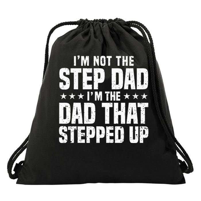 Cool Step Up Dad For Men Father Worlds Best Stepdad Ever Drawstring Bag