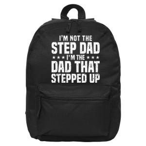 Cool Step Up Dad For Men Father Worlds Best Stepdad Ever 16 in Basic Backpack