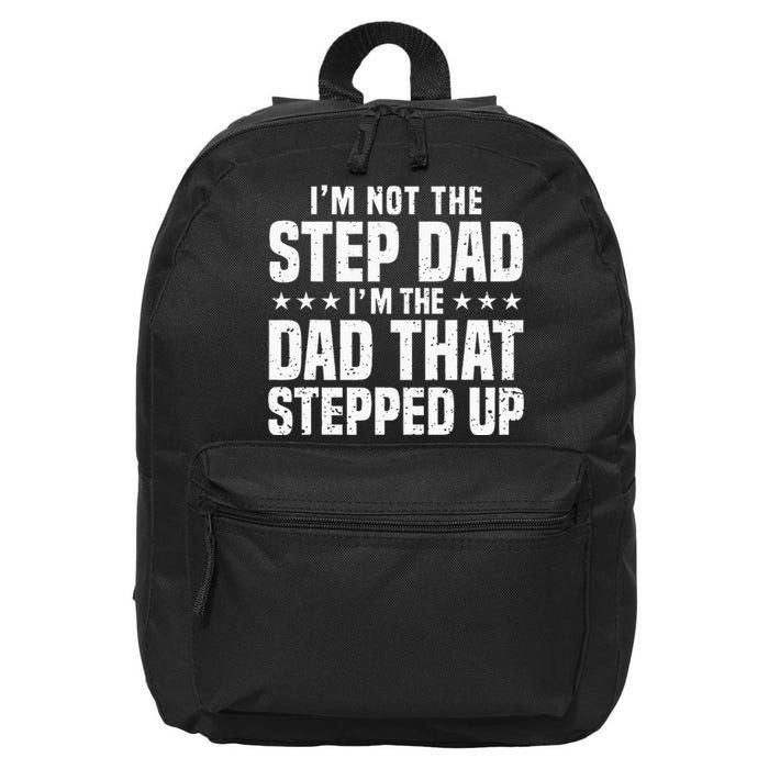 Cool Step Up Dad For Men Father Worlds Best Stepdad Ever 16 in Basic Backpack