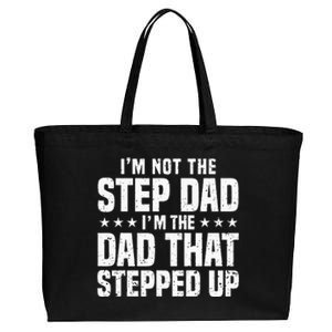 Cool Step Up Dad For Men Father Worlds Best Stepdad Ever Cotton Canvas Jumbo Tote