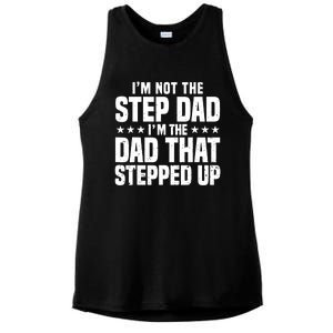 Cool Step Up Dad For Father World's Best Stepdad Ever Ladies PosiCharge Tri-Blend Wicking Tank