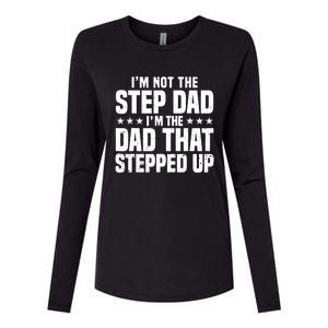 Cool Step Up Dad For Father World's Best Stepdad Ever Womens Cotton Relaxed Long Sleeve T-Shirt