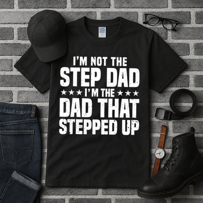 Cool Step Up Dad For Father World's Best Stepdad Ever Tall T-Shirt
