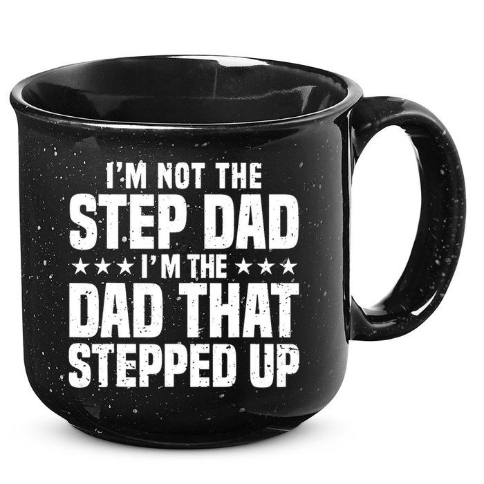 Cool Step Up Dad For Father World's Best Stepdad Ever 15oz Campfire Ceramic Mug