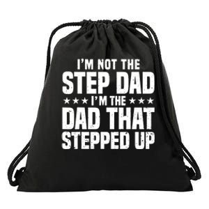 Cool Step Up Dad For Father World's Best Stepdad Ever Drawstring Bag