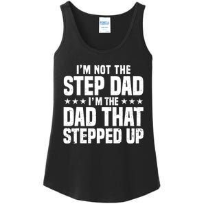 Cool Step Up Dad For Father World's Best Stepdad Ever Ladies Essential Tank