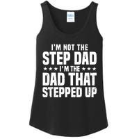 Cool Step Up Dad For Father World's Best Stepdad Ever Ladies Essential Tank