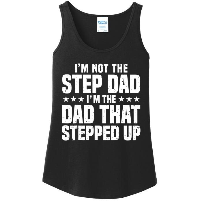 Cool Step Up Dad For Father World's Best Stepdad Ever Ladies Essential Tank