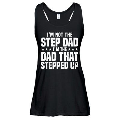 Cool Step Up Dad For Father World's Best Stepdad Ever Ladies Essential Flowy Tank