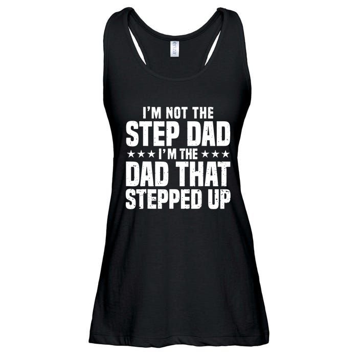 Cool Step Up Dad For Father World's Best Stepdad Ever Ladies Essential Flowy Tank