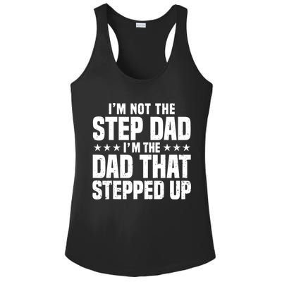 Cool Step Up Dad For Father World's Best Stepdad Ever Ladies PosiCharge Competitor Racerback Tank