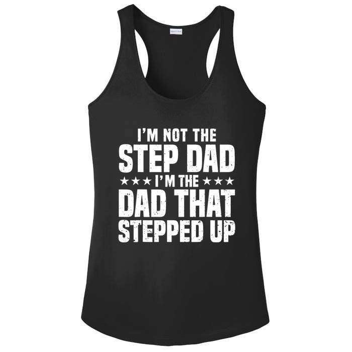 Cool Step Up Dad For Father World's Best Stepdad Ever Ladies PosiCharge Competitor Racerback Tank