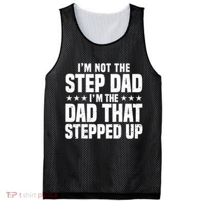 Cool Step Up Dad For Father World's Best Stepdad Ever Mesh Reversible Basketball Jersey Tank
