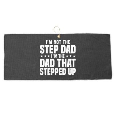 Cool Step Up Dad For Father World's Best Stepdad Ever Large Microfiber Waffle Golf Towel