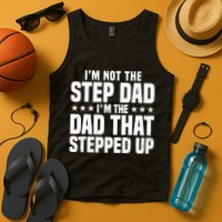Cool Step Up Dad For Father World's Best Stepdad Ever Tank Top